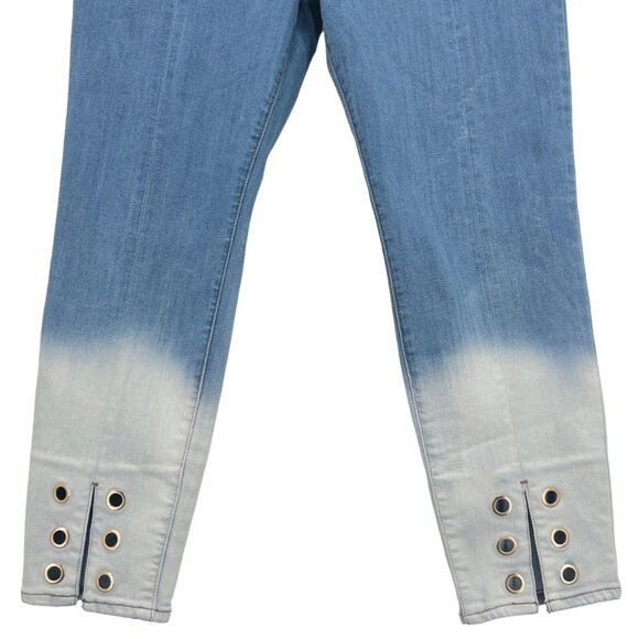 WILLIAM RAST Women's Ankle Skinny Jeans High Rise Ombre Grommet Stretch Size 30 - Picture 6 of 12